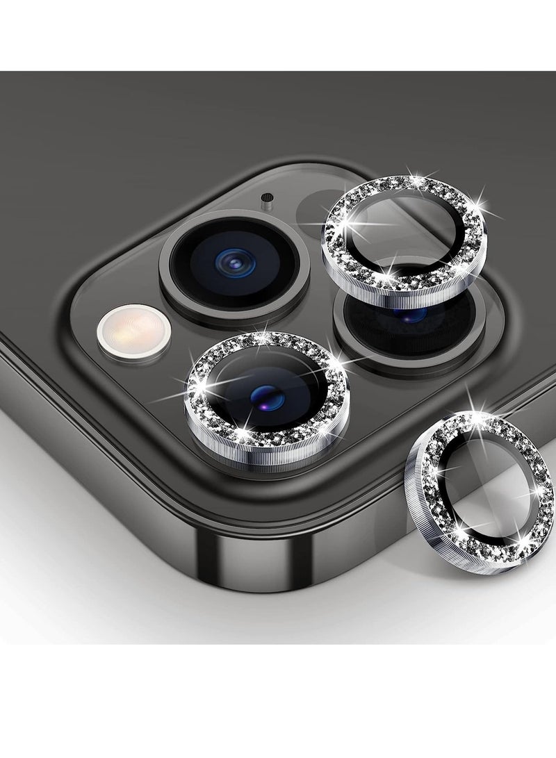 ELTRAZONE واقي عدسة كاميرا iPhone 13 Pro Max، غطاء كاميرا من الزجاج المقوى 9H، واقي شاشة بحلقة معدنية فردية - Image 1