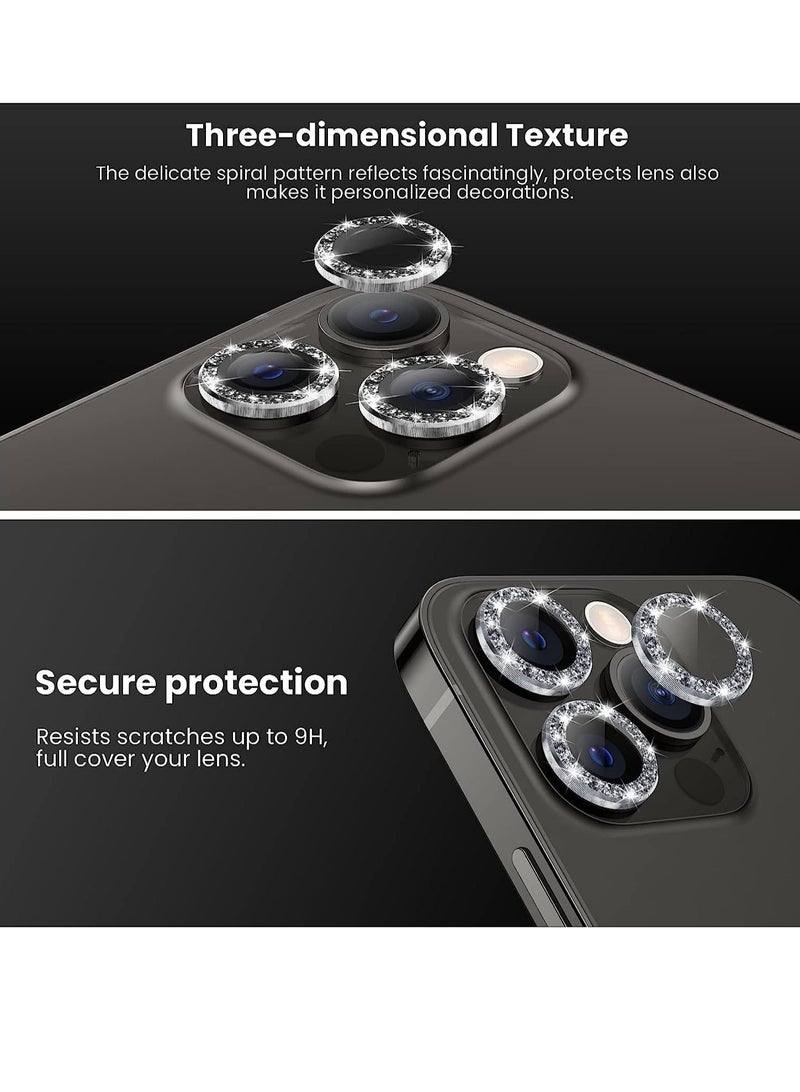 ELTRAZONE واقي عدسة كاميرا iPhone 13 Pro Max، غطاء كاميرا من الزجاج المقوى 9H، واقي شاشة بحلقة معدنية فردية - Image 4