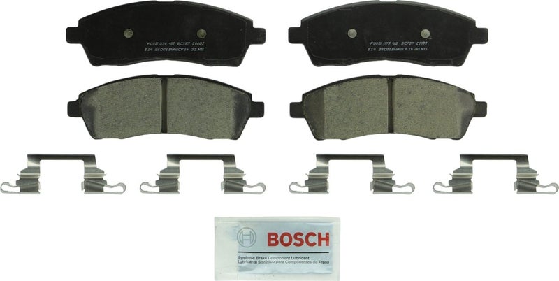 BOSCH BC757 QuietCast Premium Ceramic Disc Brake Pad Set - Rear for Select Ford Models