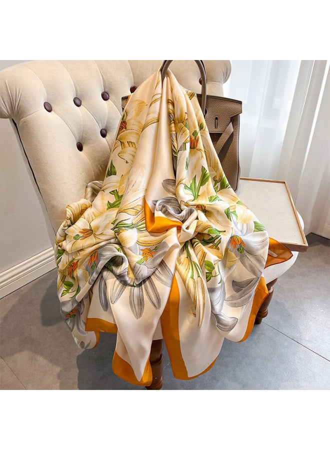 Hang Silk House Hangsifu Silk Scarf Gift Box, Women's Scarf Set, Group Purchase Shawl, Outer Wrap, Birthday Gift For Mom, Gift For Elders, Jade Soft + Comb - Image 5