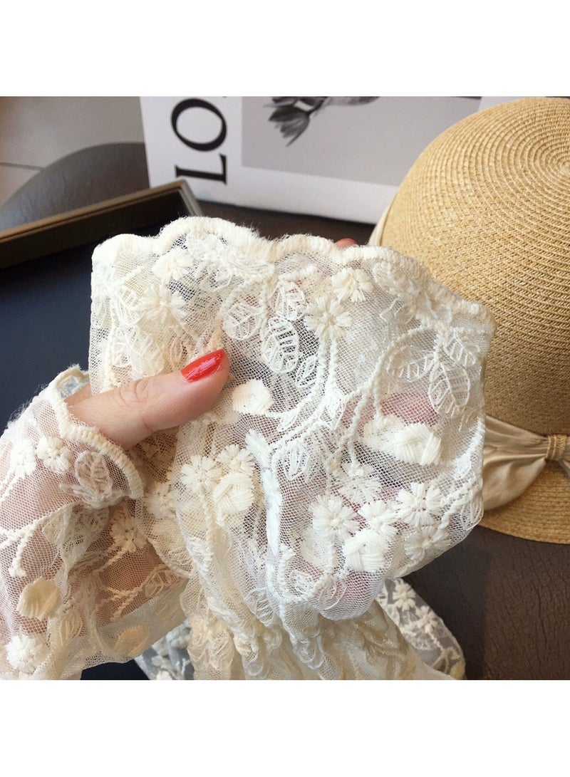 Goolsky Lace Sun Protection Sleeves – Hollow Out Arm Covers Fashion Women INS Loose Thin Arm Sleeves, Summer UV Shield Breathable - Image 3