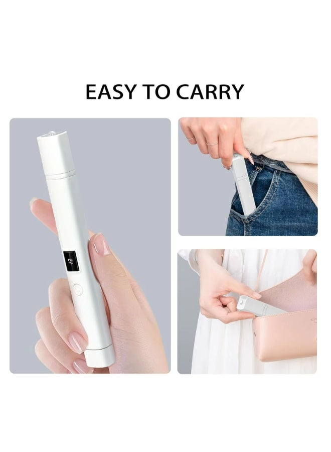 Gecomo Cordless UV LED Nail Lamp with Stand, Mini Handheld UV Light with LCD Display for Gel Nails, Rechargeable USB Nail Dryer for Fast Curing, for girls (White) - Image 4