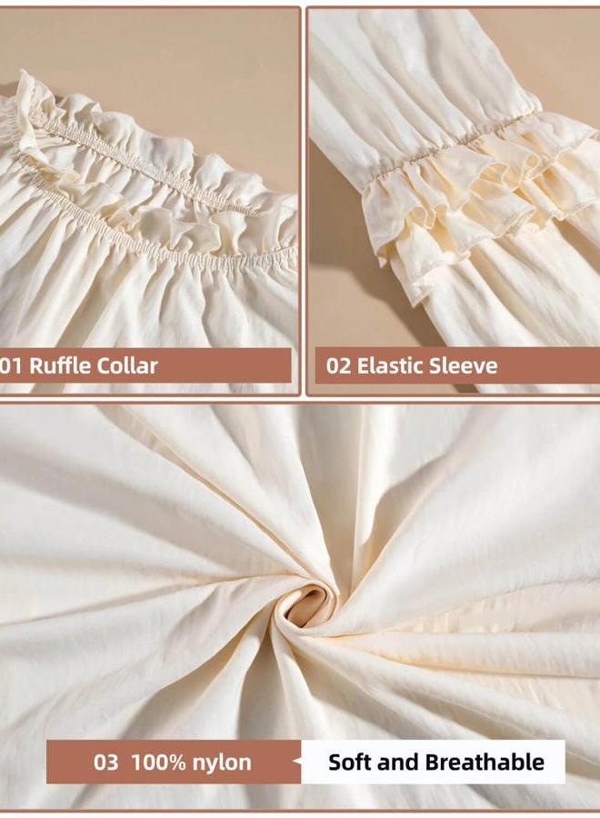 Nuoqi Women Victorian Dress Costume 1800s Edwardian Dress 2-Piece Victorian Top with Dress, Large - Image 5