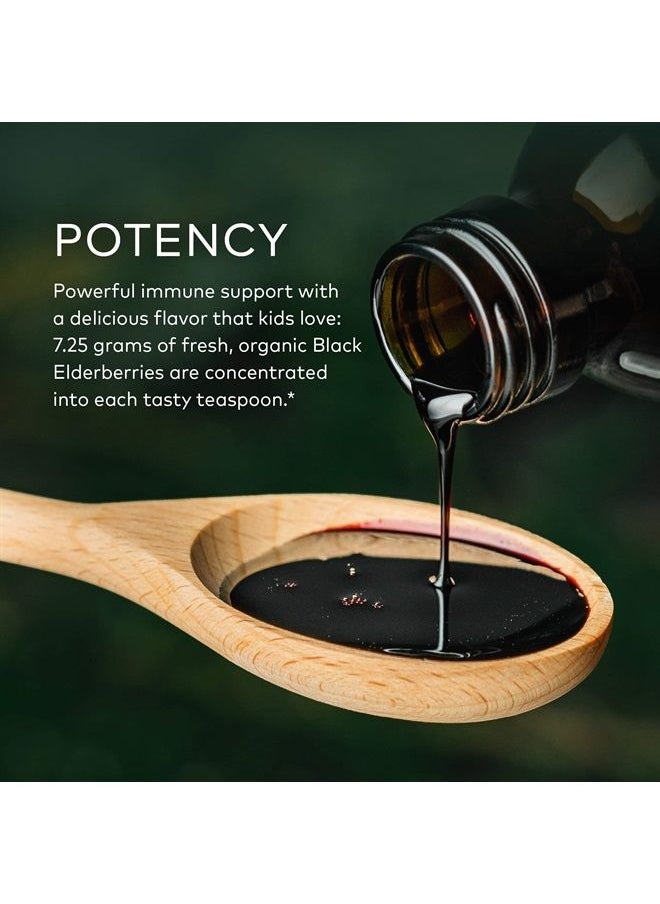 Gaia Herbs GaiaKids Black Elderberry Syrup - Delicious Immune Support Supplement for Kids - with Organic Black Elderberries and Honey - USDA Certified Organic Black Elderberry Syrup - 3 Fluid Ounces  - Image 4