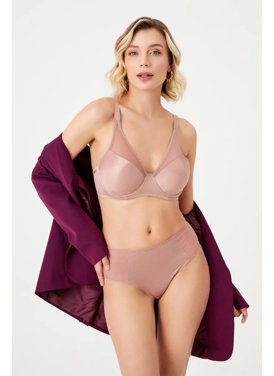 Cansoy C Cup Powder Suit with Tulle Top (672)