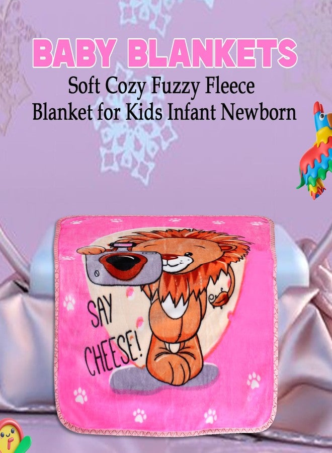 Kabello Fleece Baby Blanket Newborn Wrapper Sheet Soft Winter Blankets for Baby Boys and Girls - Pink - Image 4