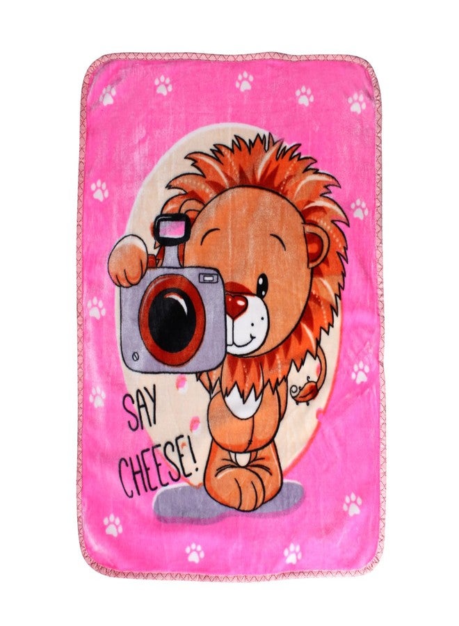 Kabello Fleece Baby Blanket Newborn Wrapper Sheet Soft Winter Blankets for Baby Boys and Girls - Pink - Image 1
