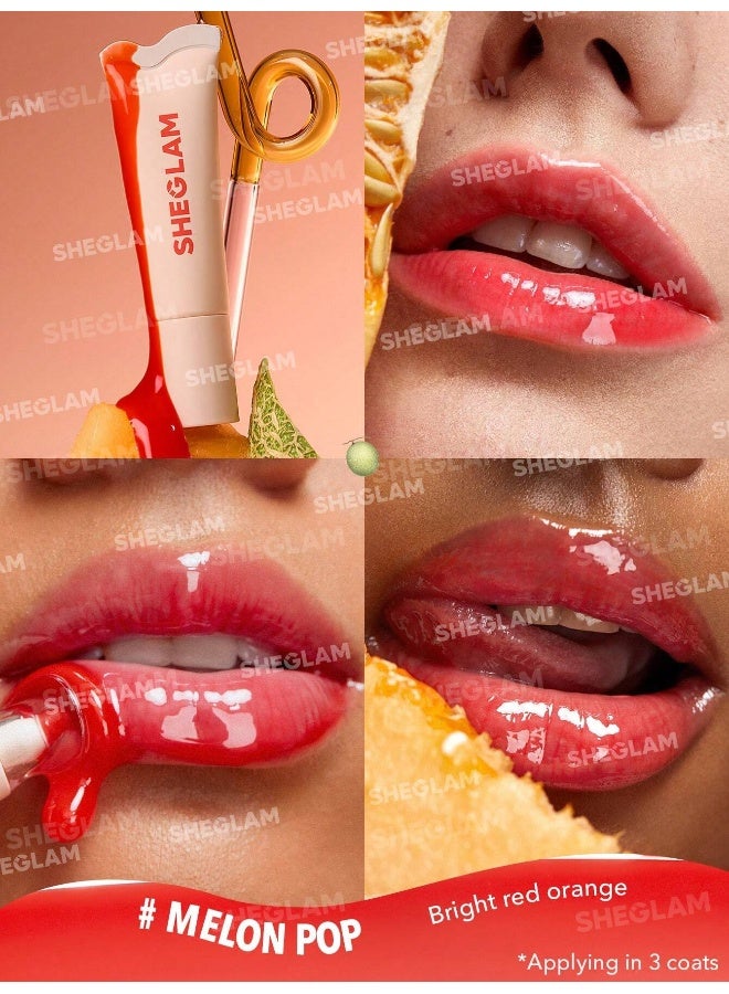 SHEGLAM Crystal Glaze Moisturizing Lip Gloss- Melon Pop - Image 2