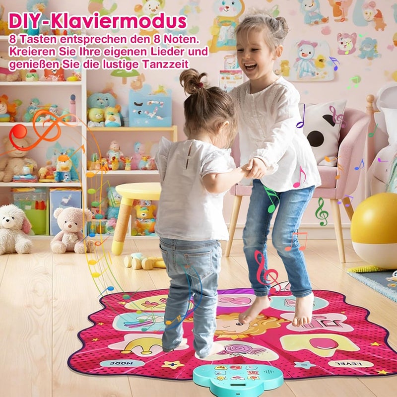 GuKKK Dance Mat Toy Girls Gift Wireless Bluetooth Electronic Dance Game with 4 Game Modes Integrated Music Birthday Gifts for 3 4 5 6 7 8 9 10+ - Image 5