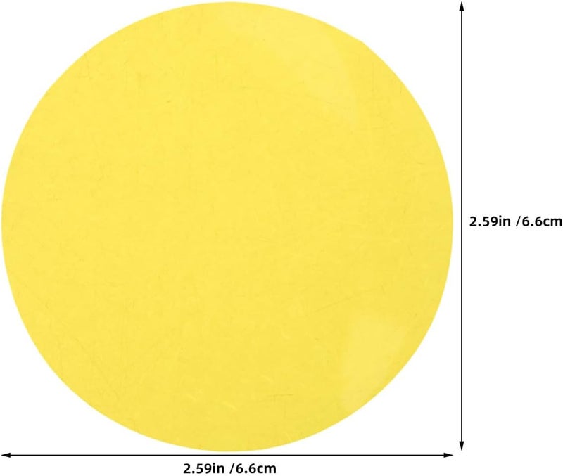 20pcs Colored Gel Light Filter Plastic Sheet - Light Diffusing Film Colored Lighting Filter Sheets - Self Adhesive Circles for LED Spotlights 2.6 Inch(Yellow) - Image 2