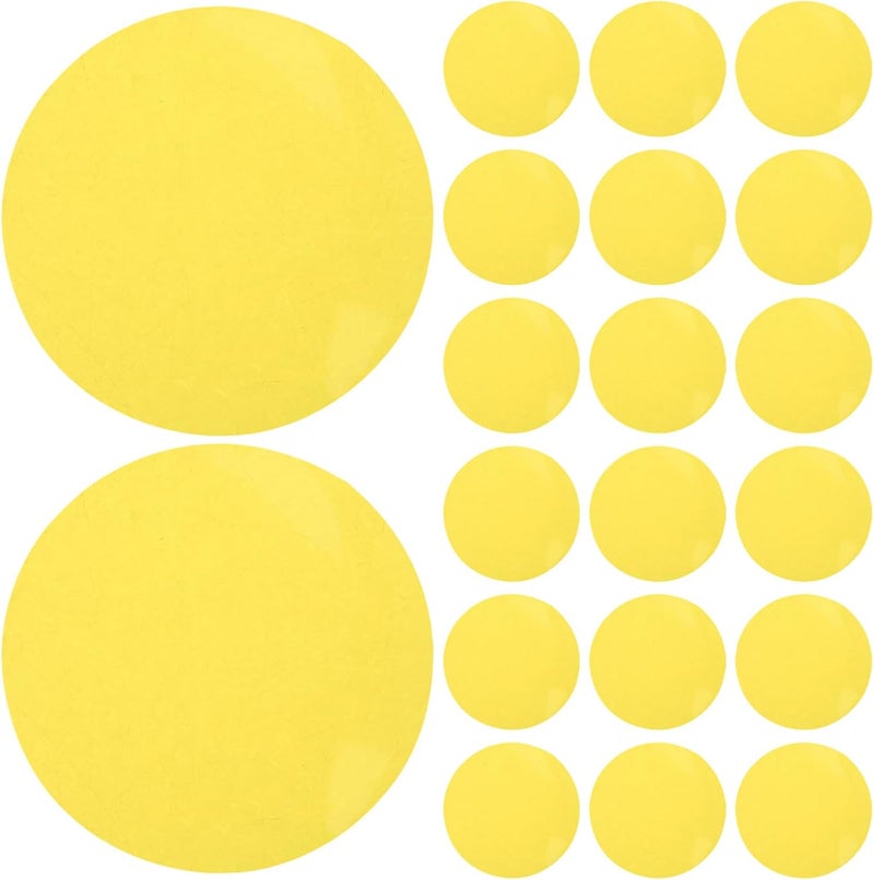 20pcs Colored Gel Light Filter Plastic Sheet - Light Diffusing Film Colored Lighting Filter Sheets - Self Adhesive Circles for LED Spotlights 2.6 Inch(Yellow) - Image 1