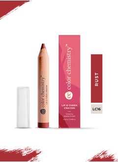 Color Chemistry Color Chemistry Rust Lip And Cheek Crayon - 2.49 g, Vegan, Ultra-Matte, Non-Drying, Pigmented And Long-Stay Lipstick, Multi-Use Lip Crayon  - Image 5