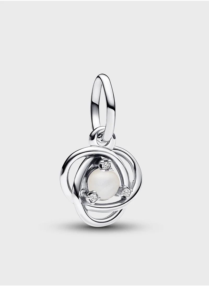 PANDORA White Eternity Circle Dangle Charm