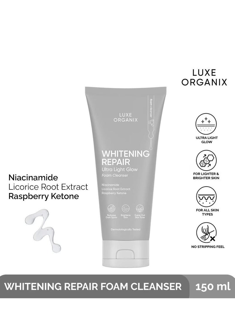 لوكس أورغانيكس منظف ​​رغوي خفيف للغاية لإصلاح وتبييض البشرة 150 جم - Image 2