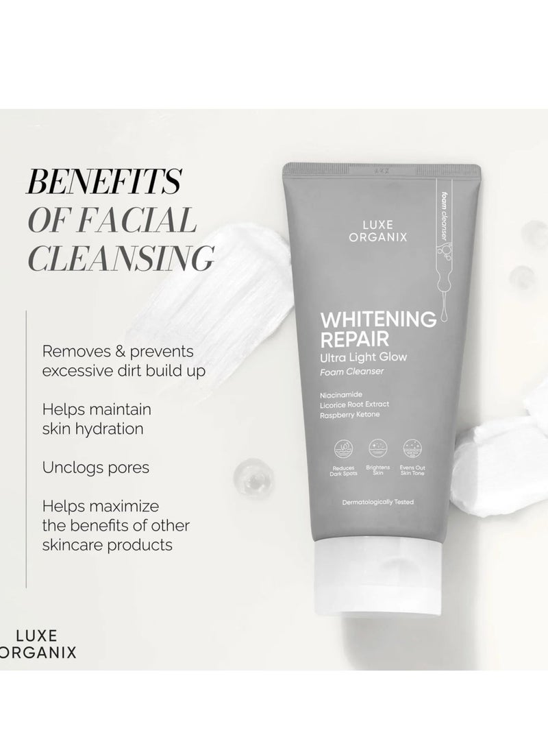 لوكس أورغانيكس منظف ​​رغوي خفيف للغاية لإصلاح وتبييض البشرة 150 جم - Image 4