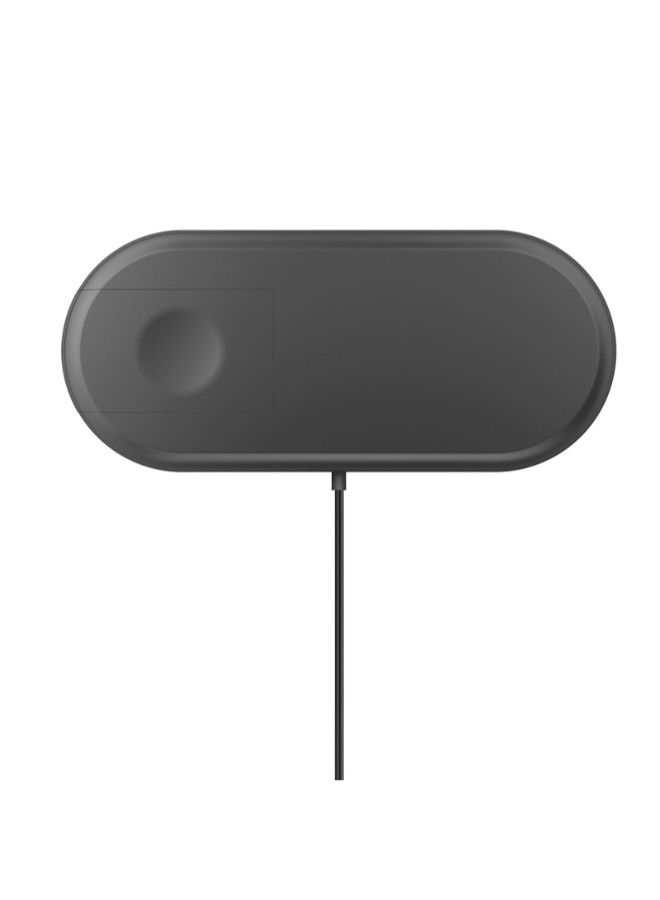 NIBEMINENT 2-In-1 Phone and Watch Fast Charging Pad Wireless Charger Black - Image 5