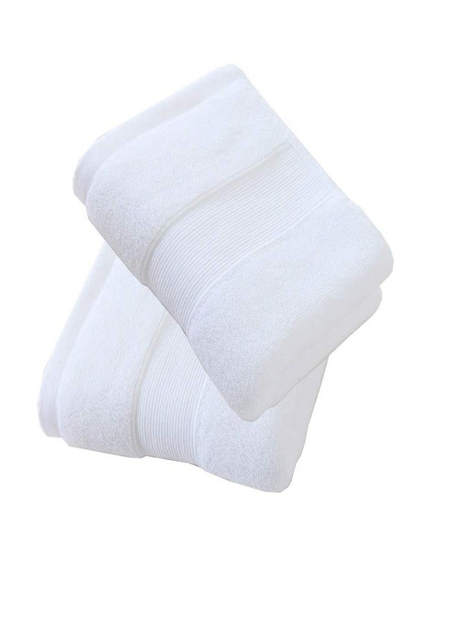 JININQ 700GSM 2Piece Hand Towels -100% Cotton for Bathroom,Kitchen,Beauty,Spa,Gym,Household face Towel,Highly Absorbent Towels(13.7 x 29.5 Inches) (White) - Image 1
