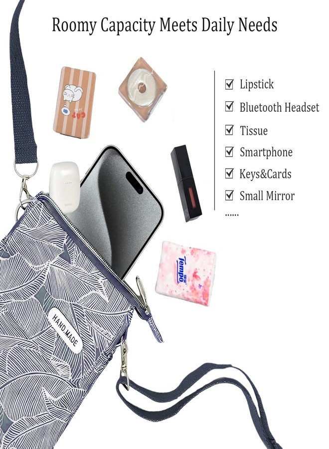 WITERY Small Canvas Crossbody Bags for Women Cellphone Crossbody Purse Cute Cloth Purse with Adjustable Shoulder Strap Mini Travel Phone Pouch Wallet Shoulder Bags for Teen Girls - Image 4