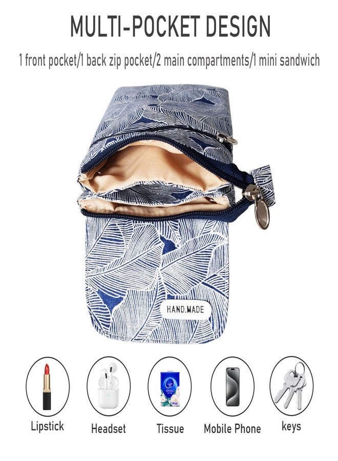 WITERY Small Canvas Crossbody Bags for Women Cellphone Crossbody Purse Cute Cloth Purse with Adjustable Shoulder Strap Mini Travel Phone Pouch Wallet Shoulder Bags for Teen Girls - Image 5