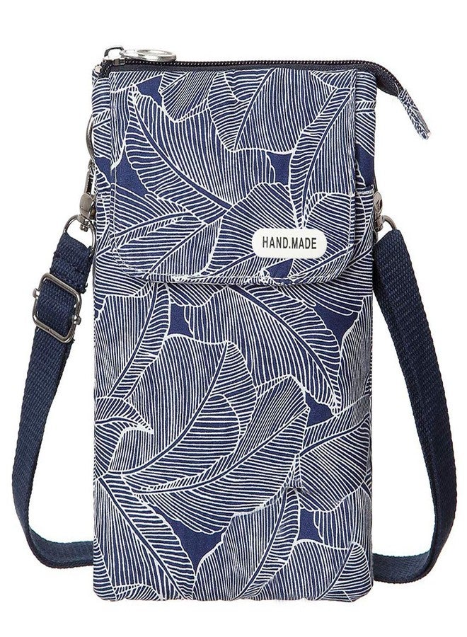 WITERY Small Canvas Crossbody Bags for Women Cellphone Crossbody Purse Cute Cloth Purse with Adjustable Shoulder Strap Mini Travel Phone Pouch Wallet Shoulder Bags for Teen Girls - Image 1