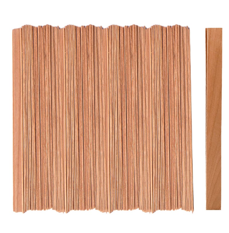 Ziosxin 350pcs Smokeless Cherry Wood Candle WicksLong Lasting FlameEasily Burn Candle Coresno Metal Bracket