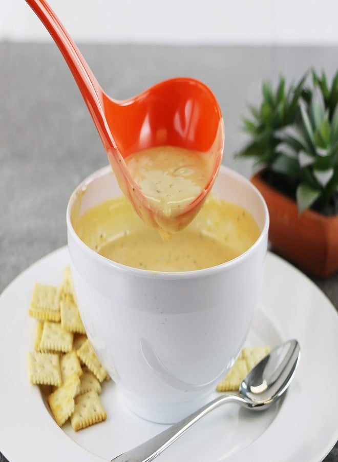 Reston Lloyd 100% Melamine Kitchen Utensil Set, Non Scratching Ladle, Spoon, Slotted Spoon & Spatula, Easy To Hold, Set of 4, Orange - Image 3