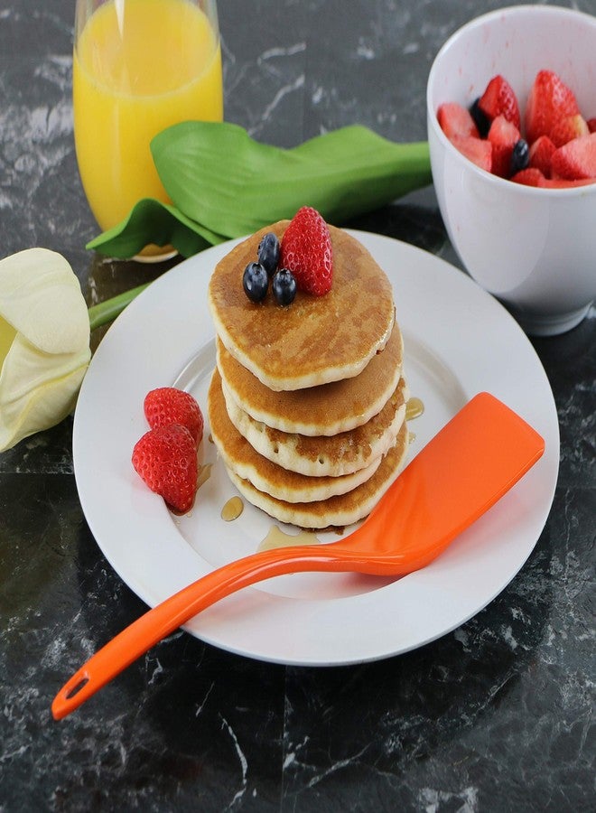 Reston Lloyd 100% Melamine Kitchen Utensil Set, Non Scratching Ladle, Spoon, Slotted Spoon & Spatula, Easy To Hold, Set of 4, Orange - Image 4