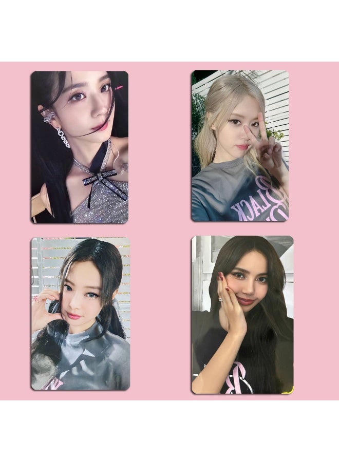 NIBEMINENT 4 Pcs Kpop BLACKPINK MEMBERSHIP Lomo Cards Card For Fans Collection Gifts - Image 1
