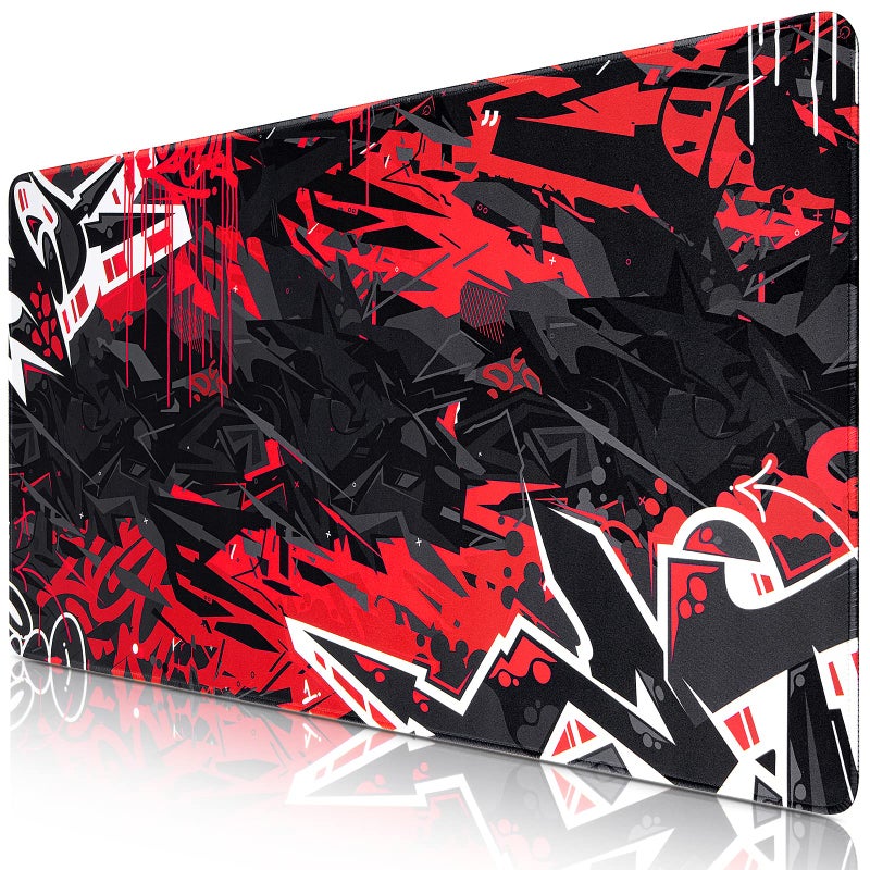 Canjoy Gaming Mouse Pad 31.5x15.8inch Extended XXL Large Mouse Pad Big Computer Keyboard Mouse Mat Desk Pad with Non-Slip & Rubber Base & Stitched Edge - Image 1