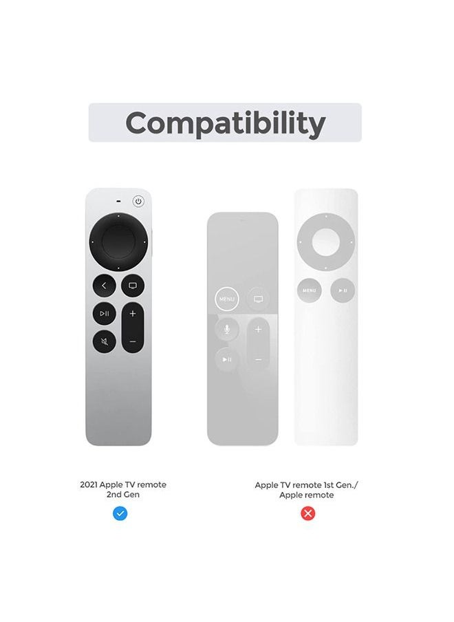 O Ozone - Silicone Case for Apple TV 4K (2021) Remote Cover for New Apple 4k TV Series 6 Generation Case (Dark Blue) - Image 1