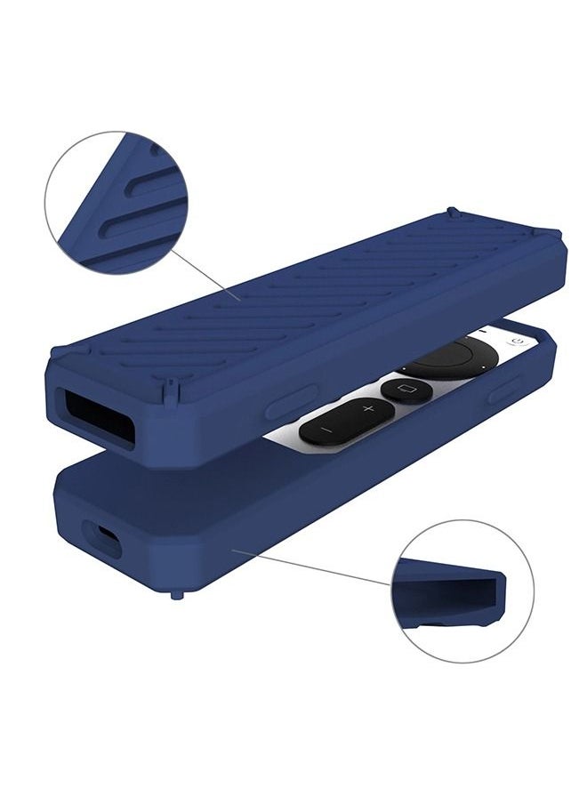 O Ozone - Silicone Case for Apple TV 4K (2021) Remote Cover for New Apple 4k TV Series 6 Generation Case (Dark Blue) - Image 1