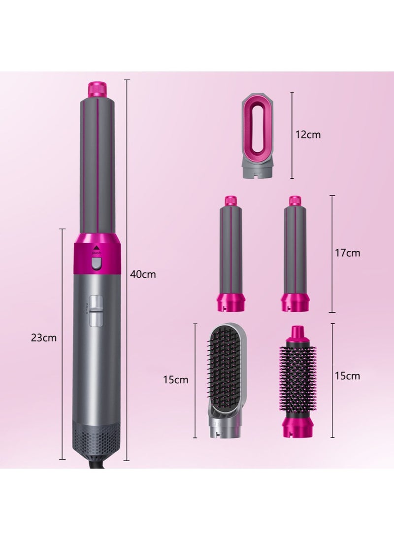 [Top Configuration] Red/Gray Universal Electric Dryer Curler Set (Five Replacement Heads), 1000 Watt Hot Air Curling and Straightening Styling Tool for Hair Salon/Home/Bar/Hair Salon. - Image 2