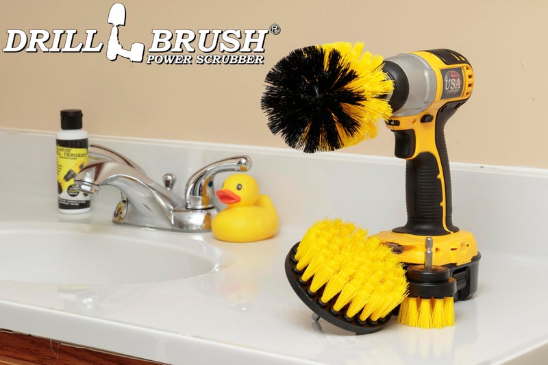 Drillbrush Drill Brush Attachment Set for Bathroom Cleaning â€“ Power Scrubber Brush Kit for Tub, Tile, Shower, and Grout â€“ All-Purpose Household Cleaning Brushes for Drill - Electric Grout Cleaner Kit - Image 2