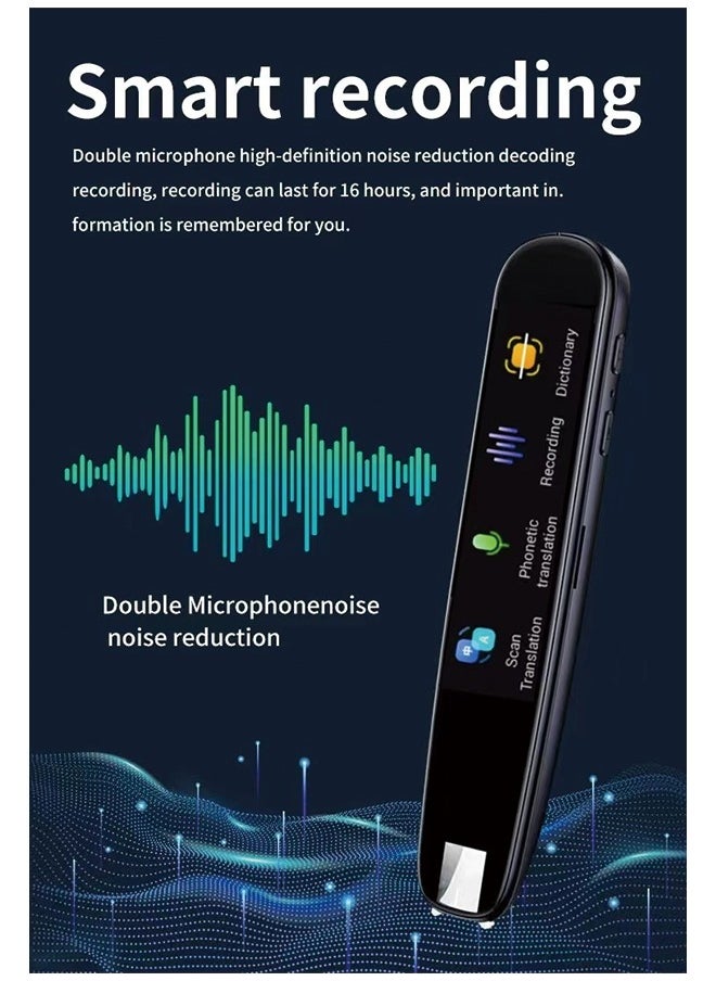 Generic - Upgraded Scan Reader Pen, Dictionary Mobile Scanner Translator Scanning Pen, 112 Language OCR Digital Reader Pen Voice Translator Device, Text&Phonetic Multilingual Translation - Image 1