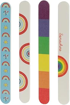 Puckator باكيتور ملف أظافر قوس قزح في مكان ما - ملفات قوية للأظافر الأكريليكية والطبيعية والجل، مجموعة أدوات العناية بالأظافر للنساء، منتجات التجميل، مانكير، ملف أظافر - Image 1