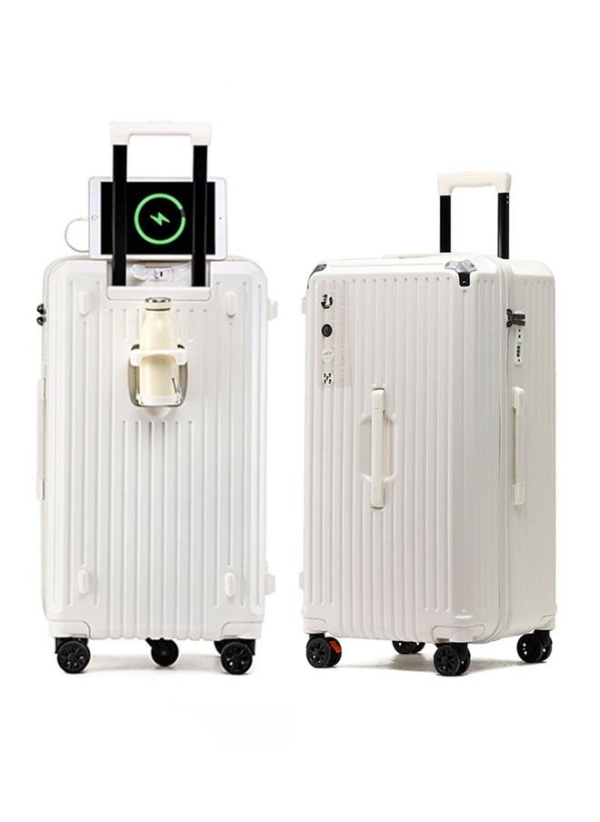 NKX Premium Expandable Aluminum Frame ABS & PC Suitcase With USB charging port and C type and 5 wheel,24 Inch  - Image 3