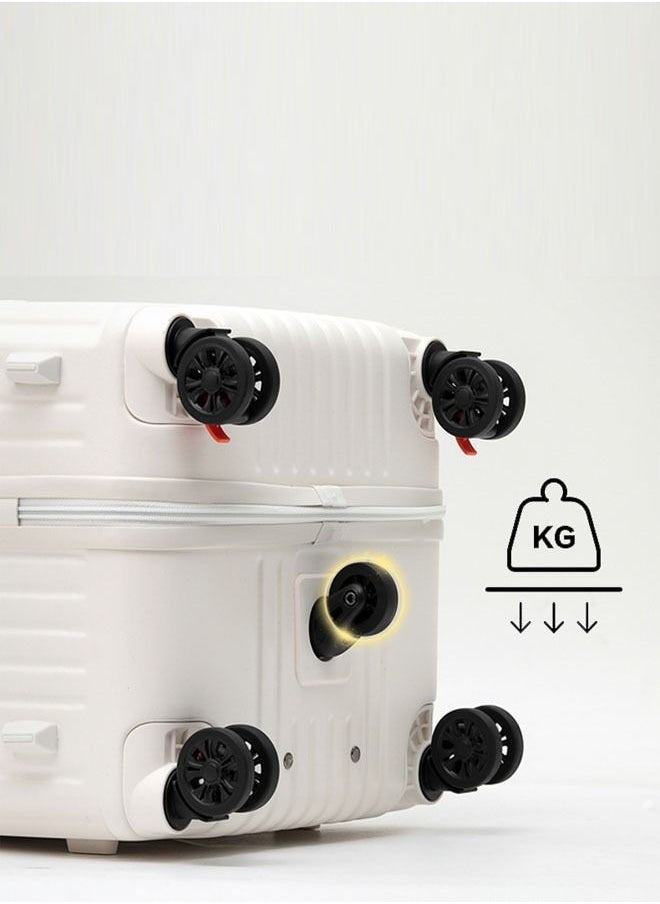 NKX Premium Expandable Aluminum Frame ABS & PC Suitcase With USB charging port and C type and 5 wheel,24 Inch  - Image 4