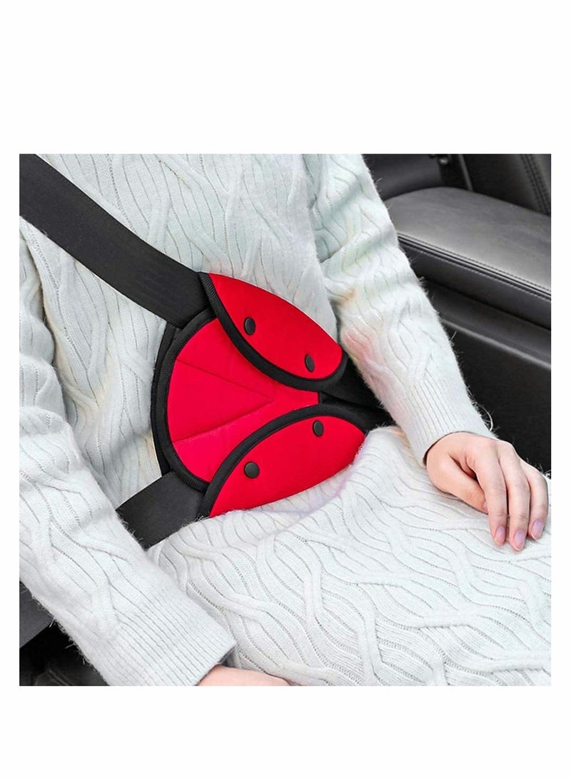 Excefore 2Pcs Grey Child Car Safety Cover Harness Strap Cars Adjuster Pad Baby Kid Seat Belt Seatbelt Clip Seat Belt Adjustable Knob Belt - Image 3