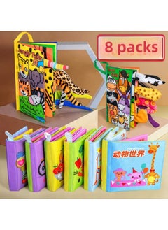 Generic Direct Selling Baby Cloth Book Baby Early Education Can Not Tear Bite Toy Three-dimensional Early Teaching Month Baby Book-Color:Bilingual 6-piece Set + Forest Tail (5 Story Books Included)  - Image 3