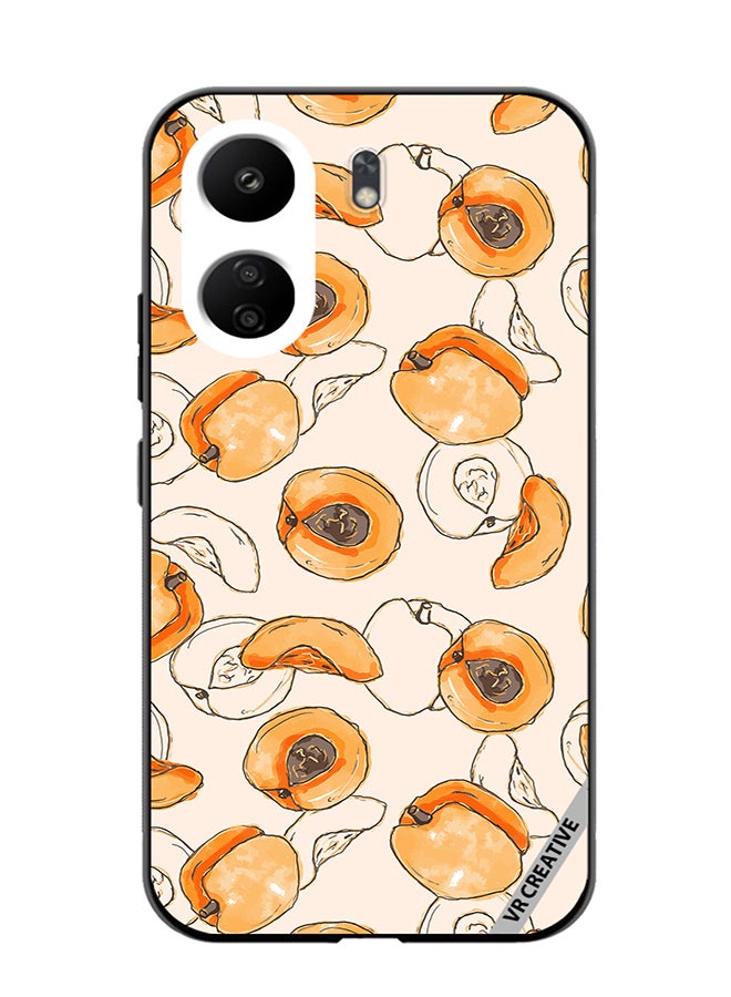 VR CREATIVE Protective Case Cover For Xiaomi Redmi 13C Apricot Design Multicolour - Image 1