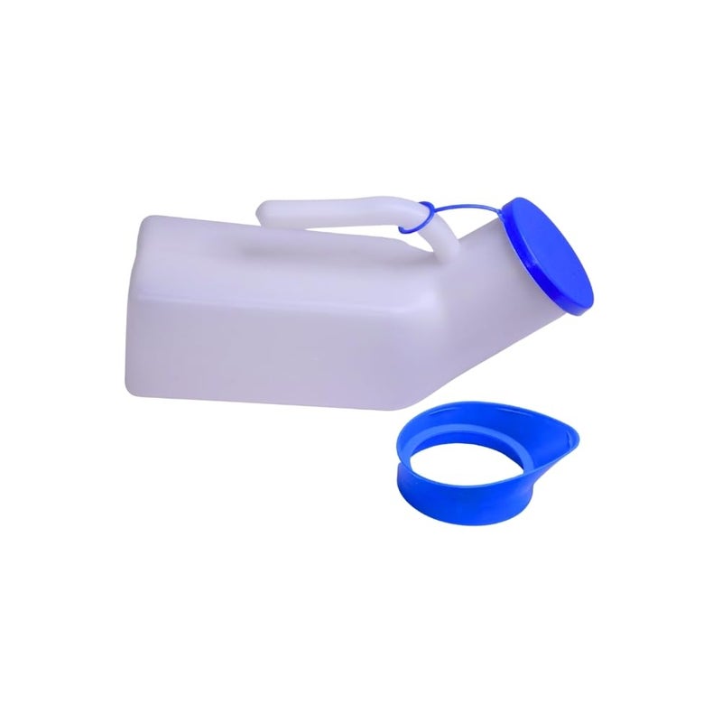 Asmofit زجاجة بول غير محددة 1000 مل – وعاء بول من البولي بروبيلين قابل للتعقيم للرجال والنساء والأطفال | جامع بول قابل لإعادة الاستخدام ومضاد للتسرب | مرحاض قابل للتعقيم للاستخدام المنزلي، المستشفى، السفر (عبوة من 1) - Image 1