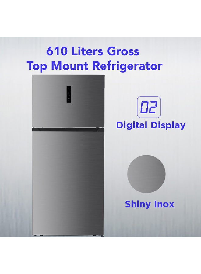 SUPER GENERAL Top-Mount Refrigerator-Freezer 140 W SGR615i Silver - Image 5