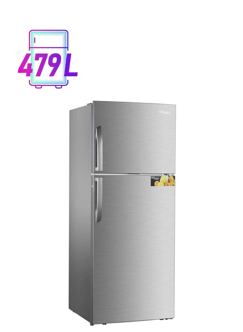 SUPER GENERAL Top-Mount Refrigerator-Freezer 140 W SGR615i Silver - Image 1