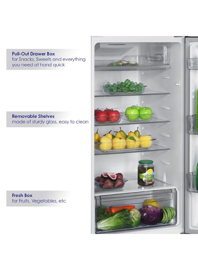 SUPER GENERAL Top-Mount Refrigerator-Freezer 140 W SGR615i Silver - Image 2