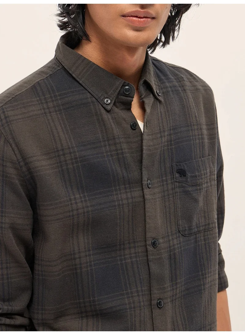 THE BEAR HOUSE  Men’s Long Sleeve Shirt – Classic, Comfortable and Stylish Essential for Work, Travel or Casual Outings for Men | Best Price UAE