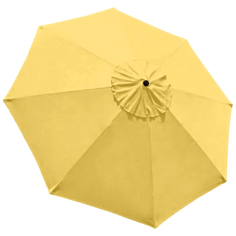 EliteShade USA 9FT Patio Umbrella Replacement Covers 8 Ribs Market Umbrella Canopy Cover (CANOPY ONLY) (Yellow) - Image 1