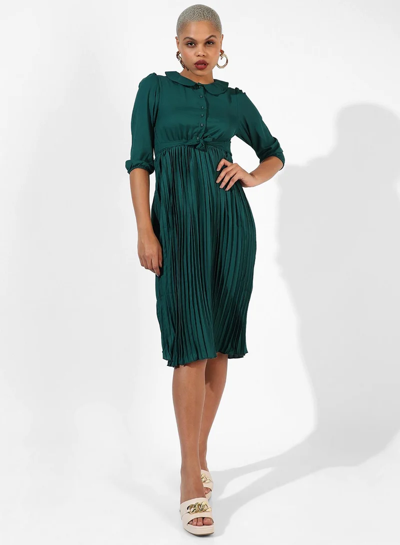 PINACOLADA Pleated A-Line Dress
