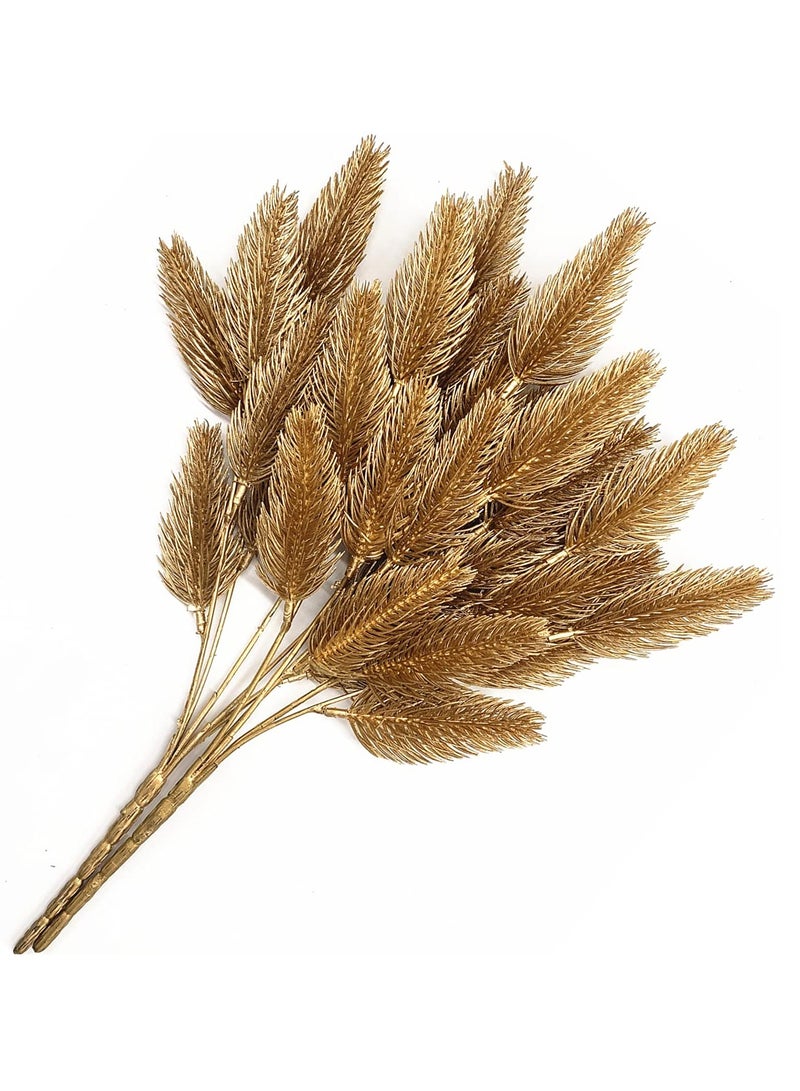 Artificial Gold Leaf Plants for Home and Garden Decoration Faux Shrubs for Indoor Outdoor Use Wedding Festival Table Planter Filler - Image 3