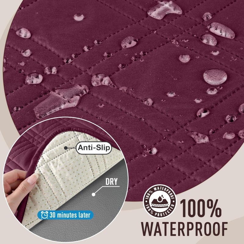 TAOCOCO Waterproof Oversized Couch Covers for Pets Dogs with Non Slip Backing  Sofa Seat Covers with Pocket for 4 Cushion Couch Washable Dog Couch Protector Sofa Slipcovers(Oversized Sofa  Wine) - Image 3