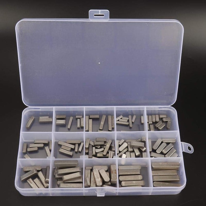 JADPES Steel Machine Keyway Assortment, 140PCS 12mm 16mm 20mm 25mm Professional Parallel Drive Shaft Key Round Ended Key for Shaft Type Fastening Connection - Image 3